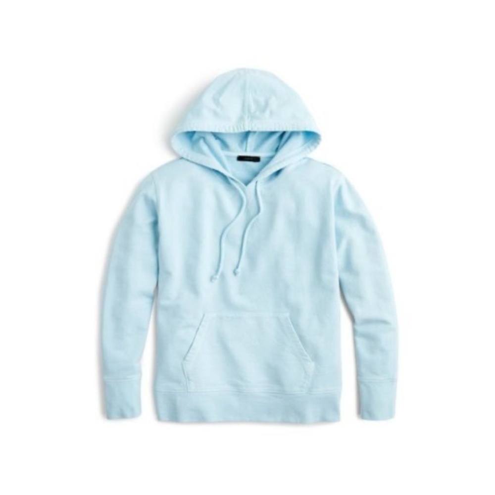 J. Crew Garment Dyed Light Blue Hoodie